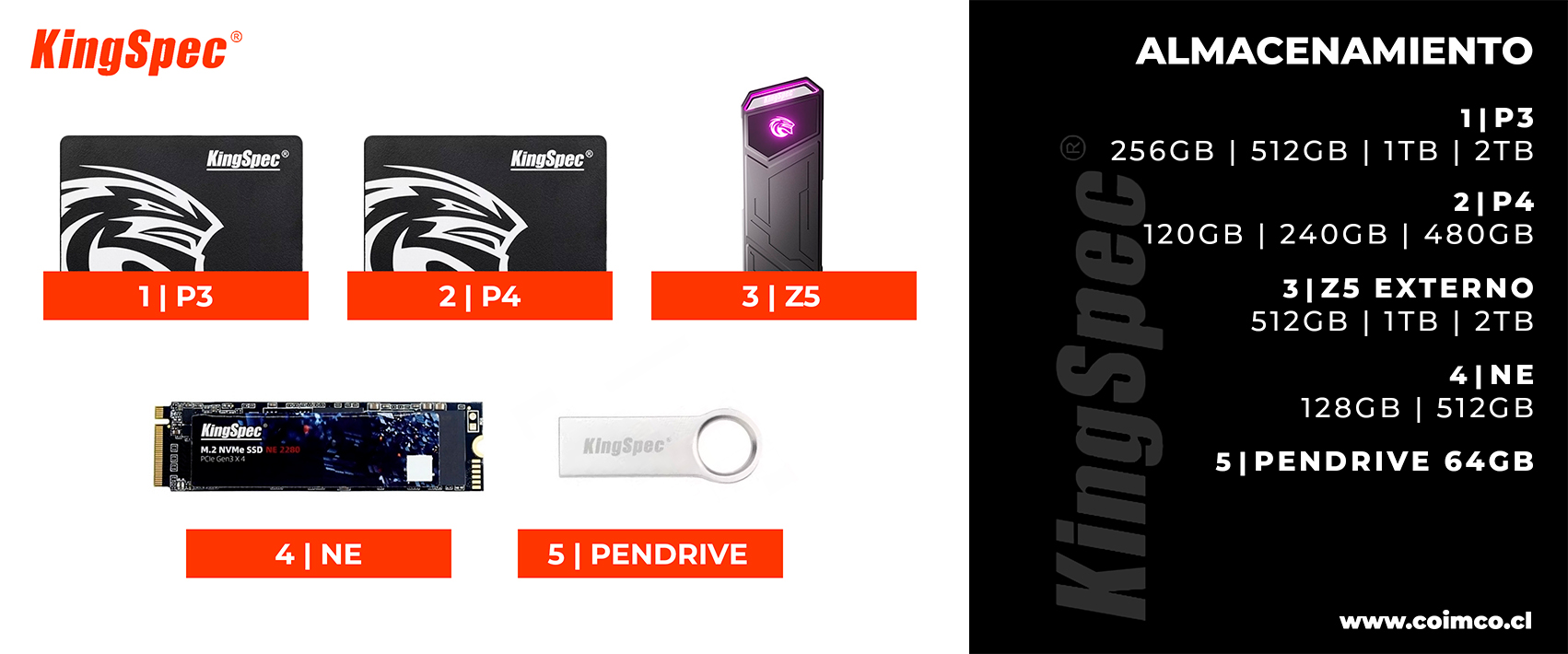 KINGSPEC-ALMACENAMIENTO