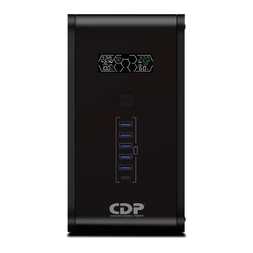 1000VA | 500 WATTS | 10 CONECTORES | 5 USB-A | 1 USB-C